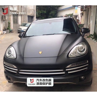 1.52m*18m Car Decoration Wrap Matte Black Vinyl Sticker Film